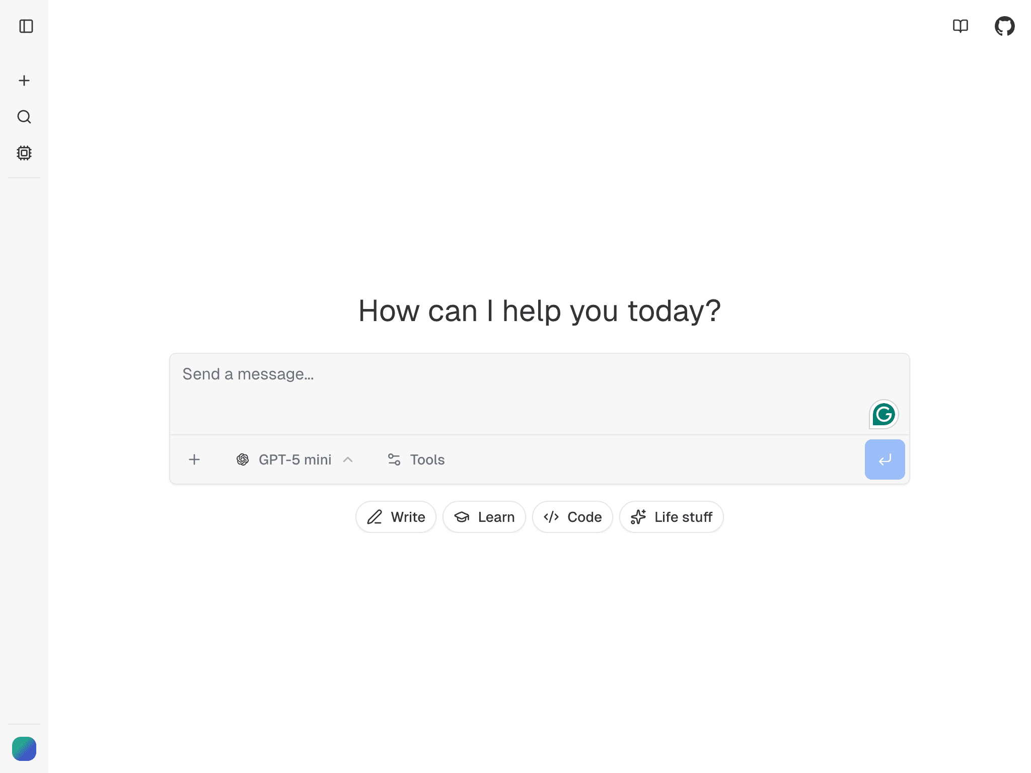ChatJS — AI chat interface